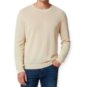 Zara Pale Yellow Linen Cotton Men’s Lightweight Sweater NEW - Size Medium